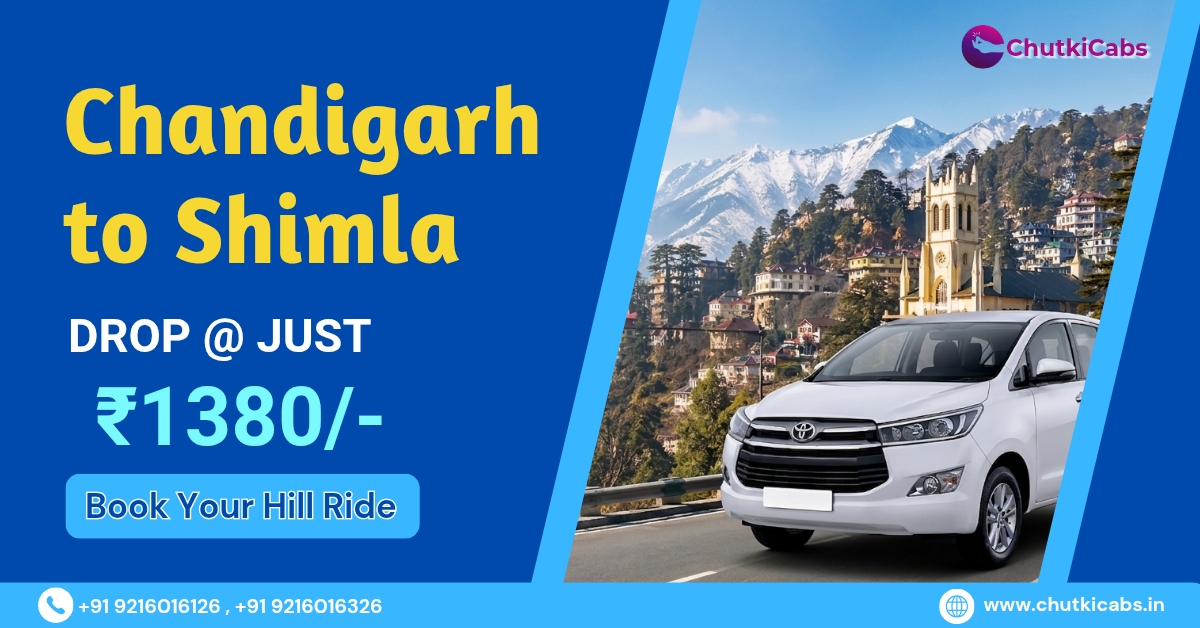 Chandigarh to Shimla Taxi Service | Fixed Fare One-Way Cab Drop